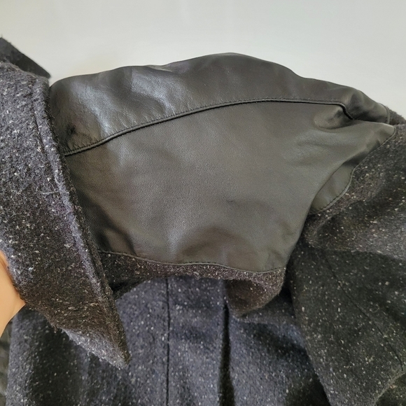 Ada Paris Vintage 1980s Fleck Wool Leather Bomber Jacket 9/10 Biker Glam Rock - Picture 12 of 17